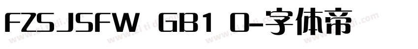 FZSJSFW  GB1 0字体转换